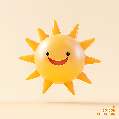 PSD 편집이미지 행복 3D캐릭터 미소 사람없음 태양 노란색 3D 귀여움 긍정 편집3D 자연요소 캐릭터 감정 컬러 컨셉 표정 디지털합성 파일형식