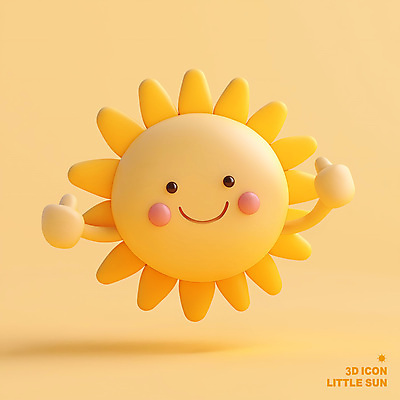 PSD 편집이미지 행복 3D캐릭터 미소 사람없음 태양 노란색 3D 귀여움 긍정 따봉 편집3D 자연요소 캐릭터 감정 컬러 컨셉 표정 최고 디지털합성 파일형식