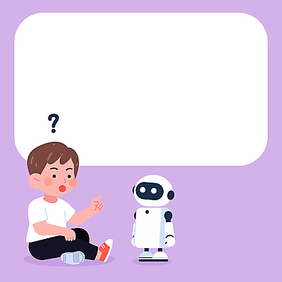 전신 남자 어린이 일러스트 기술 대화 한명 앉기 소년 장난감 보라색 놀람 물음표 가리킴 로봇 호기심 의사소통 소년한명만 카피스페이스 AI_인공지능 국내일러스트 AI파일 1 기호 감정 컬러 컨셉 모션 표정 말하기 사람 손짓 공백 남자한명만 소년만 파일형식 벡터