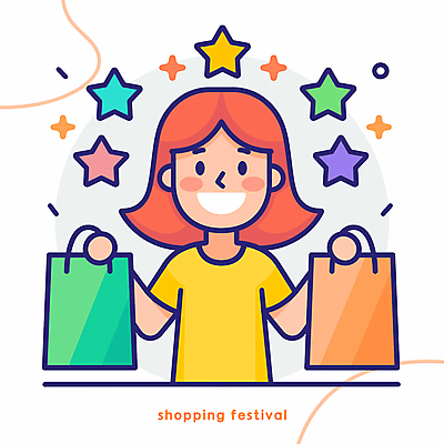 여자 행복 별 일러스트 한명 웃음 들기 상반신 성인 쇼핑 쇼핑백 기쁨 성인여자한명만 플렉스 국내일러스트 AI파일 자연요소 1 감정 가방 모션 표정 사람 신조어 여자한명만 성인여자만 파일형식 벡터