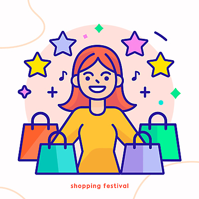 여자 행복 별 일러스트 한명 웃음 상반신 성인 쇼핑 쇼핑백 기쁨 성인여자한명만 플렉스 국내일러스트 AI파일 자연요소 1 감정 가방 표정 사람 신조어 여자한명만 성인여자만 파일형식 벡터