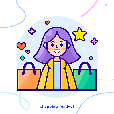 여자 행복 별 일러스트 한명 웃음 상반신 성인 쇼핑 쇼핑백 기쁨 성인여자한명만 플렉스 국내일러스트 AI파일 자연요소 1 감정 가방 표정 사람 신조어 여자한명만 성인여자만 파일형식 벡터