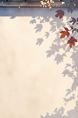 JPG 단풍 일러스트 나뭇잎 그림자 사람없음 담장 가을 국내일러스트 AI일러스트 AI콘텐츠 계절 잎 파일형식