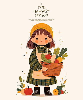 전신 PSD 원피스 여자 어린이 토마토 일러스트 감자 따뜻함 한명 들기 소녀 바구니 수확 추수 가을 무 파 소녀한명만 국내일러스트 1 옷 계절 농업 채소 모션 뿌리채소 사람 여자한명만 소녀만 파일형식