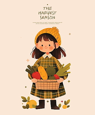 전신 PSD 원피스 여자 어린이 토마토 일러스트 감자 따뜻함 한명 들기 소녀 바구니 수확 추수 가을 파 소녀한명만 국내일러스트 1 옷 계절 농업 채소 모션 사람 여자한명만 소녀만 파일형식