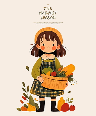 전신 PSD 원피스 여자 어린이 일러스트 호박 따뜻함 한명 들기 소녀 바구니 수확 추수 가을 사과 소녀한명만 국내일러스트 1 옷 계절 농업 채소 과일 모션 사람 여자한명만 소녀만 파일형식