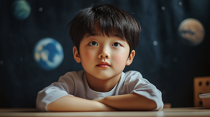 JPG 편집이미지 교육 남자 어린이 교실 상상 한명 소년 상반신 우주 꿈 행성 남색 천문학 우주여행 상상력 우주탐험 소년한명만 편집실사 AI인물포토 AI콘텐츠 1 컬러 여행 학교 사람 CG 남자한명만 소년만 파일형식 AI포토