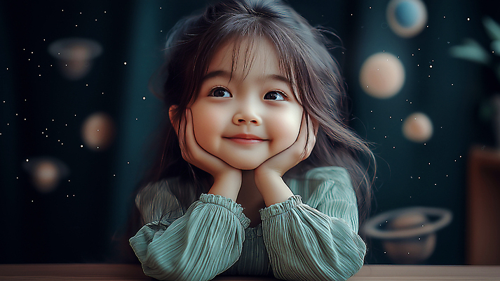 JPG 편집이미지 여자 교육 어린이 교실 상상 한명 소녀 상반신 우주 꿈 행성 남색 천문학 우주여행 꽃받침 상상력 우주탐험 소녀한명만 편집실사 AI인물포토 AI콘텐츠 1 컬러 여행 학교 사람 손짓 CG 여자한명만 소녀만 파일형식 AI포토