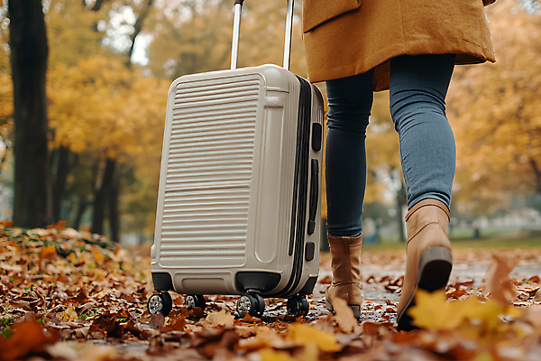 JPG 편집이미지 여자 길 여유 여행 단풍 낙엽 가방 단풍나무 휴식 한명 성인 야외 뒷모습 걷기 캐리어 하반신 가을 디지털합성 가을여행 성인여자한명만 편집실사 AI인물포토 AI콘텐츠 나무 1 잡화 계절 감정 뷰포인트 컨셉 잎 모션 사람 여행가방 CG 여자한명만 성인여자만 파일형식 가을_계절 AI포토