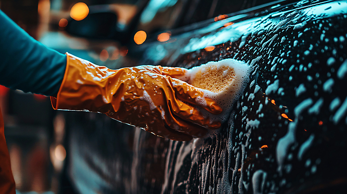 JPG 편집이미지 손 자동차 신체부위 거품 디지털합성 고무장갑 닦기 스펀지 손세차 편집실사 AI인물포토 AI콘텐츠 육상교통 장갑 모션 사람 CG 고무 세차 파일형식 AI포토