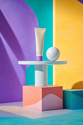 JPG 편집이미지 사람없음 사각형 화장품 기둥 원형 균형 디지털합성 원기둥 튜브용기 편집실사 AI컴퓨터그래픽 AI콘텐츠 도형 건축 뷰티 용기_그릇 CG 파일형식