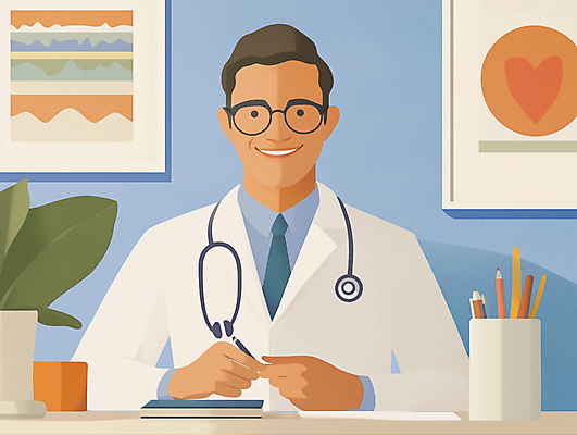 PSD 식물 남자 화분 인물캐릭터 액자 일러스트 청진기 직업캐릭터 병원 한명 상반신 성인 책 연필 진료 의사 의사가운 책상 연필꽂이 성인남자한명만 국내일러스트 일러캐릭터 직업 캐릭터 1 가구 의학 의료기기 문구용품 학용품 사람 필기구 의료진 가운 남자한명만 성인남자만 파일형식