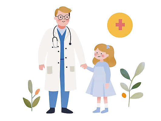 전신 PSD 여자 남자 어린이 인물캐릭터 잎 일러스트 청진기 직업캐릭터 병원 소녀 성인 두명 손잡기 진료 의사 의사가운 적십자 국내일러스트 일러캐릭터 식물 직업 캐릭터 의학 의료기기 모션 사람 의료진 가운 파일형식