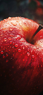 JPG 편집이미지 과일 사람없음 빨간색 물방울 신선 달콤 사과 편집실사 AI포토 AI콘텐츠 컬러 맛 CG 파일형식