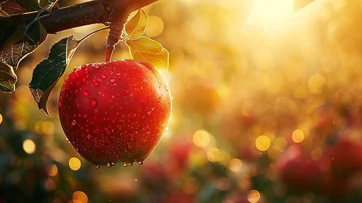 JPG 편집이미지 과일 나뭇잎 사람없음 노란색 신선 달콤 사과 사과나무 편집실사 AI포토 AI콘텐츠 나무 컬러 잎 맛 CG 파일형식