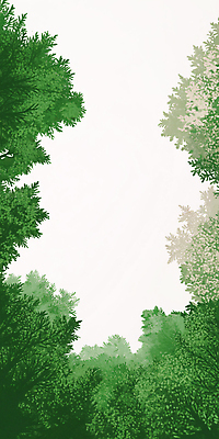 JPG 나무 로우앵글 일러스트 수채화 풍경 사람없음 초록색 숲 감성 국내일러스트 AI일러스트 AI콘텐츠 식물 뷰포인트 컬러 컨셉 파일형식