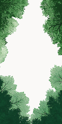 JPG 나무 로우앵글 일러스트 수채화 풍경 사람없음 초록색 숲 감성 국내일러스트 AI일러스트 AI콘텐츠 식물 뷰포인트 컬러 컨셉 파일형식