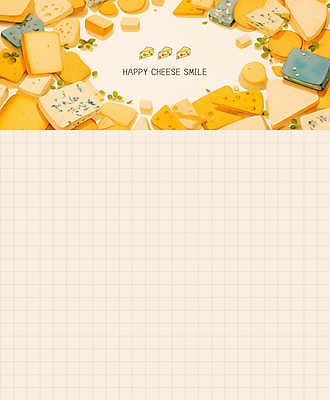 템플릿 치즈 사람없음 노란색 귀여움 다이어리 메모지 떡메 카피스페이스 다꾸 이미지템플릿 AI파일 컬러 컨셉 유제품 사무용품 공백 신조어 약어 파일형식 벡터