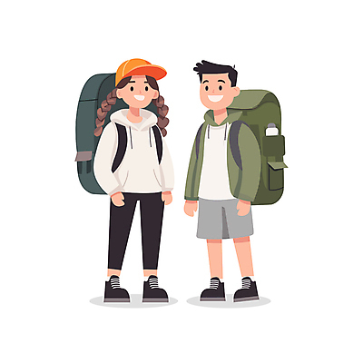 전신 커플 여자 남자 데이트 일러스트 배낭 건강 웃음 성인 두명 초록색 귀여움 등산 캠핑 하이킹 등산용품 성인만 국내일러스트 AI파일 컬러 컨셉 가방 관계 레저 표정 사람 트래킹 레포츠용품 파일형식 벡터