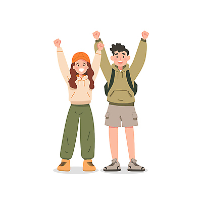 전신 커플 여자 남자 데이트 일러스트 배낭 건강 웃음 성인 두명 초록색 귀여움 등산 만세 캠핑 하이킹 등산용품 성인만 국내일러스트 AI파일 컬러 컨셉 가방 관계 모션 레저 표정 사람 트래킹 레포츠용품 파일형식 벡터