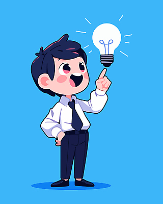 전신 남자 허리손 하늘색 생각 일러스트 비즈니스 전구 아이디어 한명 미소 성인 가리킴 직장인 비즈니스맨 발견 영감 창의력 성인남자한명만 일러캐릭터 AI파일 직업 캐릭터 1 포즈 컨셉 표정 사람 손짓 파란색 남자한명만 성인남자만 파일형식 벡터