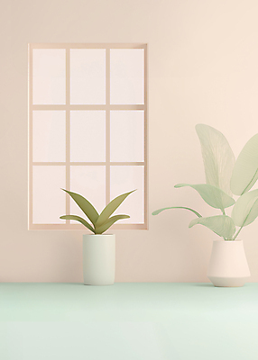 JPG 나무 편집이미지 화분 창문 나뭇잎 사람없음 공간 풀잎 플랜테리어 편집3D AI컴퓨터그래픽 AI콘텐츠 식물 잎 인테리어 3D 풀_식물 파일형식