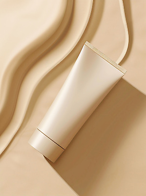 JPG 편집이미지 사람없음 뷰티 질감 로션 튜브 스킨케어 베이지색 튜브용기 파운데이션 목업 편집실사 AI포토 AI콘텐츠 컬러 화장품 용기_그릇 CG 파일형식