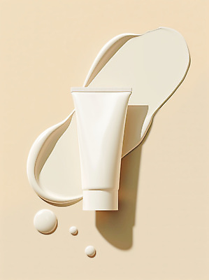 JPG 편집이미지 사람없음 뷰티 질감 로션 튜브 스킨케어 베이지색 튜브용기 파운데이션 목업 편집실사 AI포토 AI콘텐츠 컬러 화장품 용기_그릇 CG 파일형식