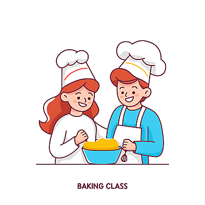 커플 여자 남자 일러스트 요리사모자 미소 상반신 성인 취미 두명 앞치마 반죽 제빵 거품기 제빵사 클래스 성인만 국내일러스트 AI파일 직업 모자_잡화 관계 주방용품 표정 사람 제과제빵 요리사 파일형식 벡터