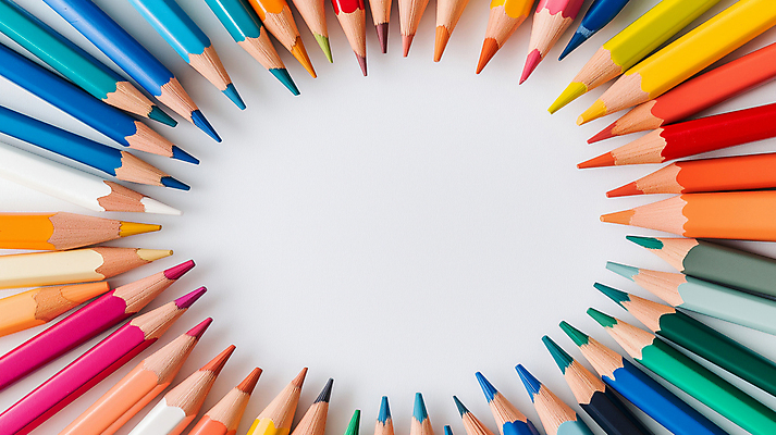 JPG 편집이미지 학용품 색연필 사람없음 컬러풀 오브젝트 편집실사 AI포토 AI콘텐츠 컬러 문구용품 CG 파일형식