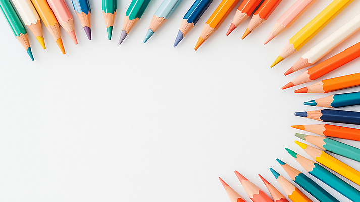 JPG 편집이미지 학용품 색연필 사람없음 컬러풀 오브젝트 편집실사 AI포토 AI콘텐츠 컬러 문구용품 CG 파일형식