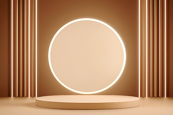 JPG 편집이미지 조명 프레임 사람없음 원형 단상 베이지색 포디움 2025년 미니멀 트렌드컬러 편집실사 모카무스 AI포토 AI콘텐츠 도형 컬러 무대 연도 CG 파일형식