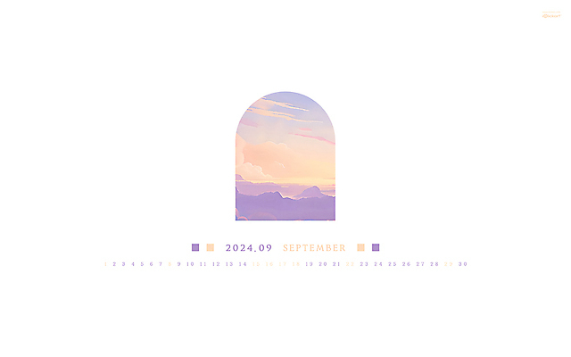 JPG 월페이퍼 바탕화면 9월 날짜 파일형식