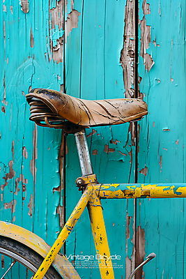 PSD 편집이미지 벽 사람없음 파란색 자전거 빈티지 골목길 복고 이미지편집 편집실사 길 컬러 컨셉 바이크 CG 파일형식