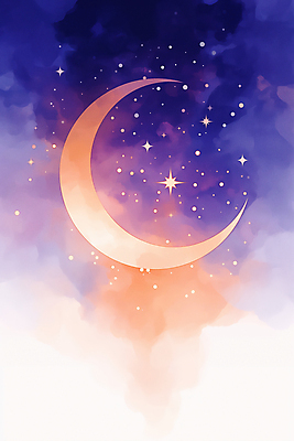 JPG 일러스트 밤하늘 사람없음 판타지 우주 보라색 고요 할로윈 달 신비 별빛 몽환 국내일러스트 AI일러스트 AI콘텐츠 자연요소 별 컬러 컨셉 상상 하늘 빛 야간 파일형식