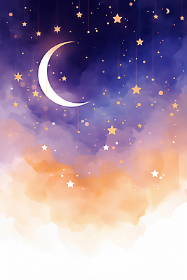 JPG 일러스트 밤하늘 사람없음 판타지 우주 보라색 고요 할로윈 달 신비 별빛 몽환 국내일러스트 AI일러스트 AI콘텐츠 자연요소 별 컬러 컨셉 상상 하늘 빛 야간 파일형식