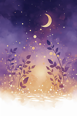 JPG 일러스트 밤하늘 사람없음 판타지 우주 보라색 고요 할로윈 달 신비 별빛 몽환 국내일러스트 AI일러스트 AI콘텐츠 자연요소 별 컬러 컨셉 상상 하늘 빛 야간 파일형식