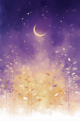 JPG 일러스트 밤하늘 사람없음 판타지 우주 보라색 고요 할로윈 달 신비 별빛 몽환 국내일러스트 AI일러스트 AI콘텐츠 자연요소 별 컬러 컨셉 상상 하늘 빛 야간 파일형식