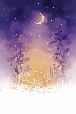 JPG 일러스트 밤하늘 사람없음 판타지 우주 보라색 고요 할로윈 달 신비 별빛 몽환 국내일러스트 AI일러스트 AI콘텐츠 자연요소 별 컬러 컨셉 상상 하늘 빛 야간 파일형식