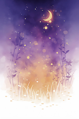 JPG 일러스트 밤하늘 사람없음 판타지 우주 보라색 고요 할로윈 달 신비 별빛 몽환 국내일러스트 AI일러스트 AI콘텐츠 자연요소 별 컬러 컨셉 상상 하늘 빛 야간 파일형식