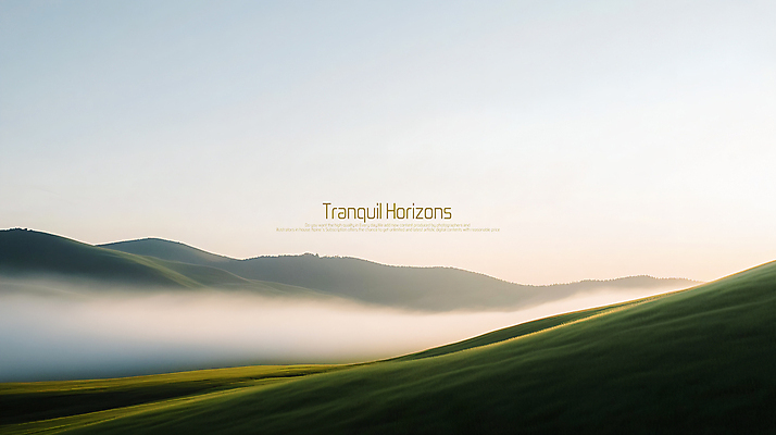 PSD 편집이미지 백그라운드 하늘 초원 사람없음 고요 안개 언덕 지평선 이미지편집 날씨 파일형식