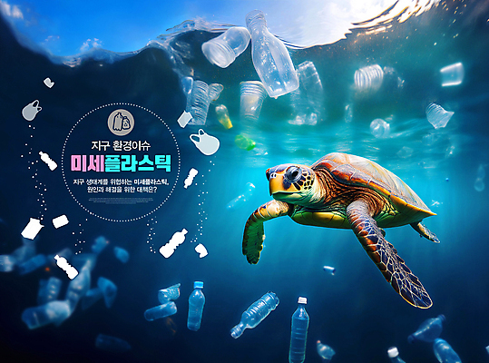 PSD 편집이미지 지구 물결 바다 사람없음 환경 거북이 병 플라스틱 생태계 이슈 해양쓰레기 미세플라스틱 이미지편집 식기 파충류 재질 쓰레기 파일형식