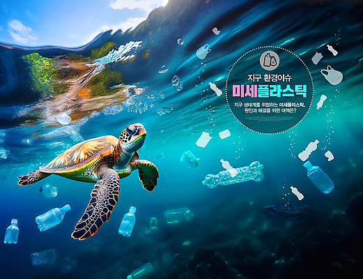 PSD 편집이미지 지구 물결 바다 사람없음 파란색 환경 거북이 병 플라스틱 생태계 이슈 해양쓰레기 미세플라스틱 이미지편집 식기 컬러 파충류 재질 쓰레기 파일형식