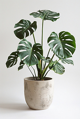 JPG 편집이미지 화분 취미 사람없음 초록색 풀잎 열대식물 몬스테라 편집실사 AI포토 AI콘텐츠 식물 컬러 잎 풀_식물 CG 파일형식