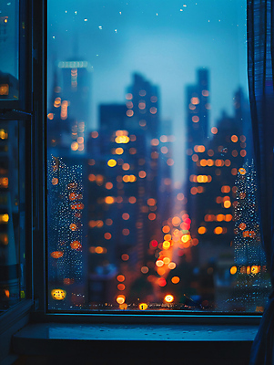 JPG 편집이미지 창문 빌딩 사람없음 빛 주황색 도시 커튼 분위기 야간 보케 편집실사 AI포토 AI콘텐츠 자연요소 컬러 컨셉 건물 CG 파일형식