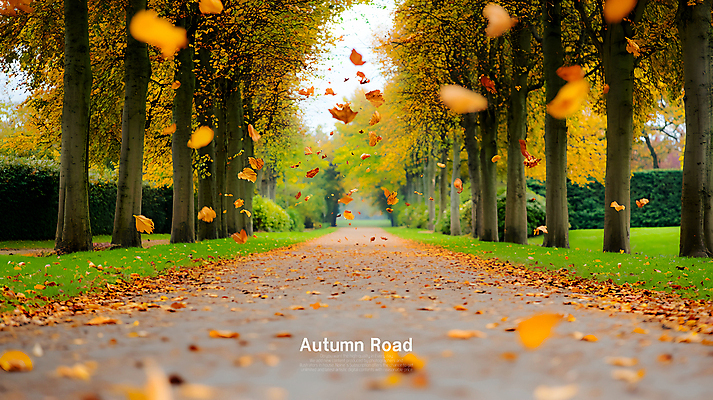 PSD 나무 편집이미지 공원 길 단풍 낙엽 단풍나무 사람없음 가을 흩날리기 이미지편집 편집실사 식물 계절 공공시설 잎 모션 CG 파일형식