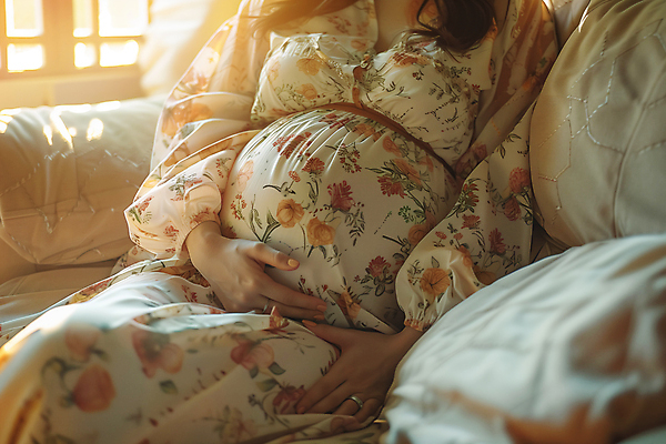 JPG 편집이미지 여자 엄마 한명 사람 앉기 성인 소파 임산부 임신 축하 감싸기 의료성형뷰티 성인여자한명만 편집실사 AI인물포토 AI콘텐츠 1 컨셉 의자 가족 모션 CG 여자한명만 성인여자만 파일형식 AI포토