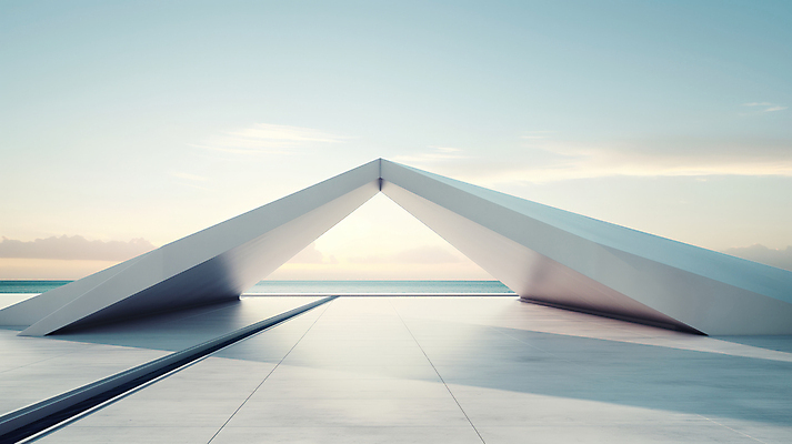 JPG 편집이미지 건축물 현대건축 하늘색 하늘 그림자 사람없음 햇빛 공간 편집실사 AI포토 AI콘텐츠 건축 파란색 태양 CG 파일형식