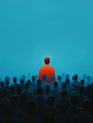 JPG 편집이미지 여자 남자 여러명 성인 파란색 빛 주황색 그룹 군중 고립 주목 성인만 강조 편집실사 AI컴퓨터그래픽 AI콘텐츠 컬러 다수 사람 CG 파일형식