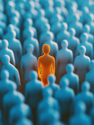 JPG 편집이미지 여자 남자 여러명 성인 파란색 빛 주황색 그룹 군중 고립 주목 성인만 강조 편집실사 AI컴퓨터그래픽 AI콘텐츠 컬러 다수 사람 CG 파일형식